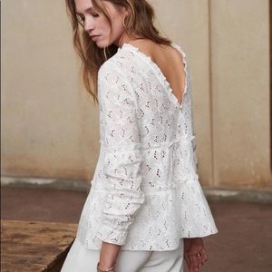 Sezane Women’s Emmanuelle Eyelet Blouse